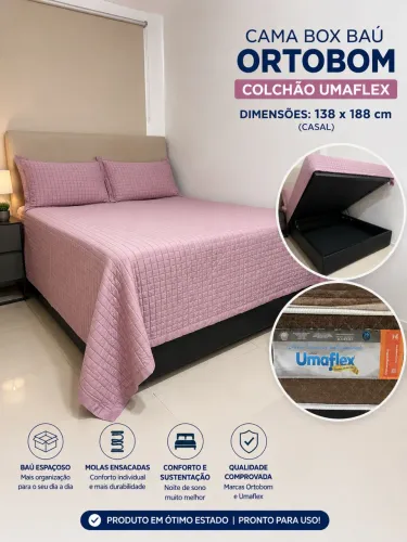 CAMA COM BAÚ ORTOBOM