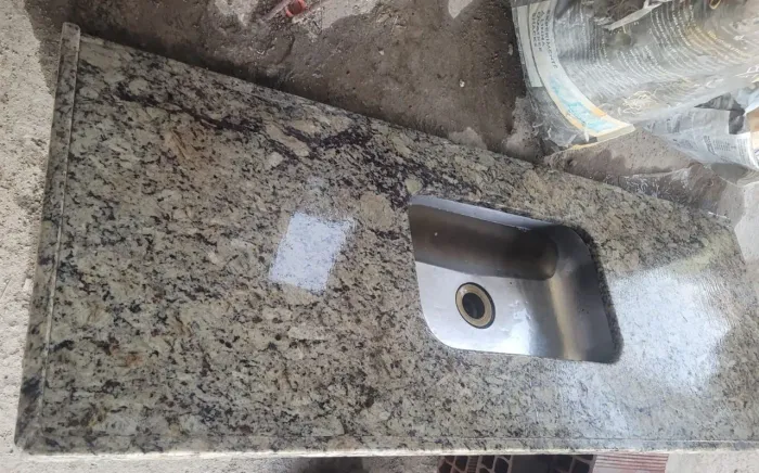 Pia de granito com cuba cozinha