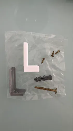 Kit Cantoneira Com 10 Suporte L + Capa L + Parafusos + Bucha .