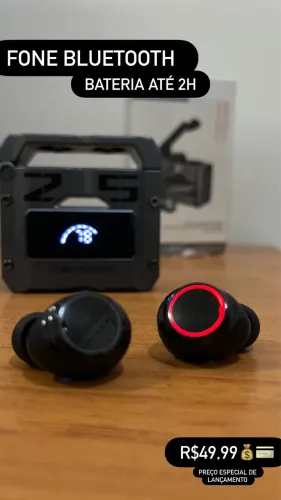Fone Bluetooth 2h de bateria
