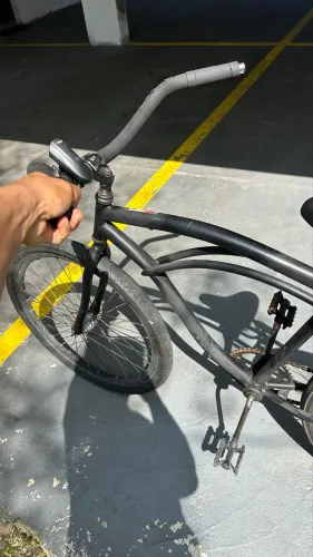 aro 26 estilo cruiser/lowrider custom, com banco de mola, guidão alto