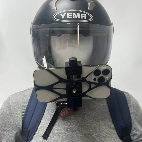 Suporte para gopro e celular para capacete 