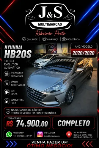 Hyundai HB20S Evolution 1.0 TB Flex 12V AUT 2020