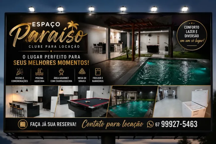 Espaço dê festa paraíso lugar ideal para sua festa ou confraternização faça sua reserva