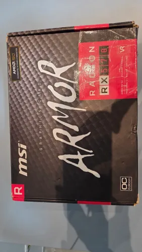 Duas placas de vídeo rx 570 de 4 gb cada para concerto!