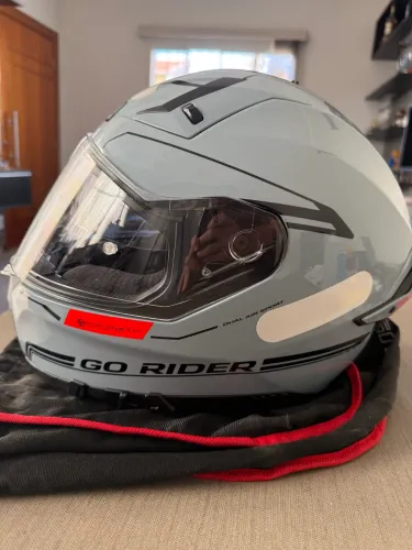 Capacete Moto Go Rider Solid Noveau Cinza Nardo