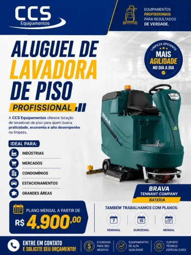 Locaçao de lavadora de piso