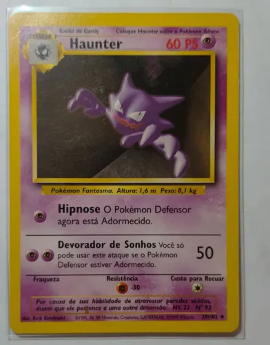 Carta Pokémon Haunter 29/102 base set original SP