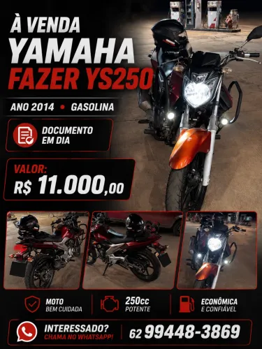 YAMAHA FAZER YS 250 ANO 2014