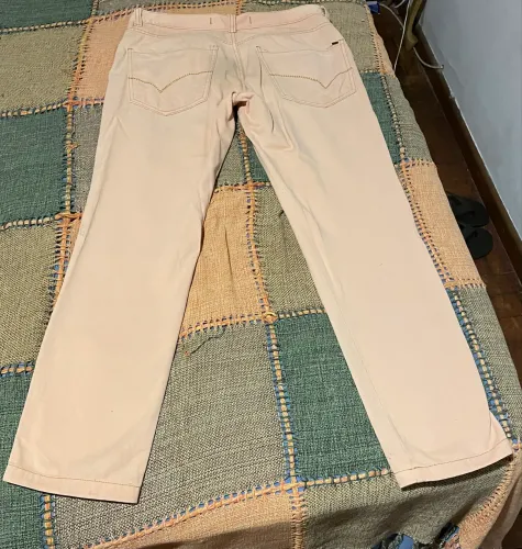 Calça Masculina John John Destroyed Salmão / Rosa Queimado - Sarja