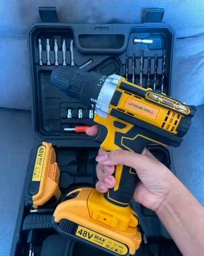 Furadeira parafusadeira 48v duas baterias 