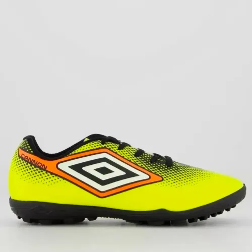 Chuteira Futebol Society Umbro Cannon Jr Infantil Original Amarela