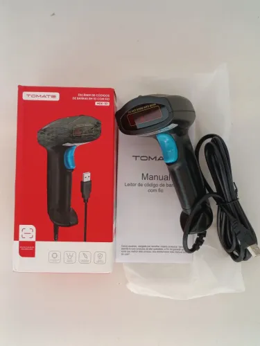 Leitor de Código de Barras 1D com Fio USB Tomate MDK-101 Plug & Play