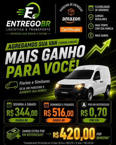 Agregamos veículos - van e passeio