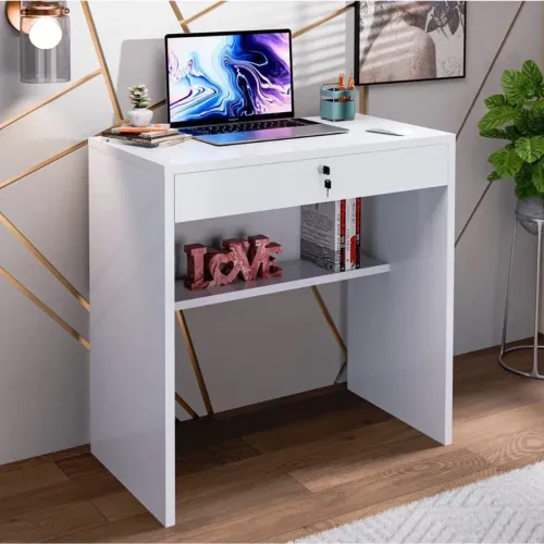 Escrivaninha 72 cm com chave - Entrega e montagem grátis