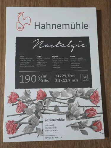 bloco hahnemuhle nostalgie a4 190g/m2