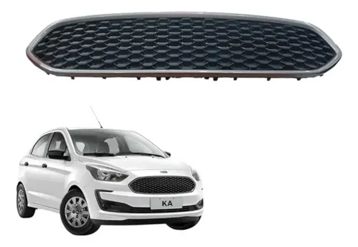 Grande Central Parachoque Dianteiro Ford Ka 2019 A 2022 Orig Preto