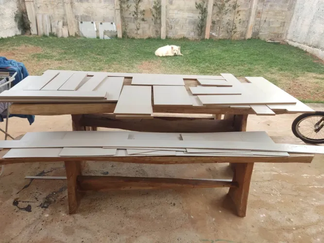 Lote de peças novas de mdf