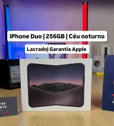 IPHONE DUO 256 GB NIGTH SKY (NOVO) LACRADO LOJA FÍSICA + NOTA FISCAL 