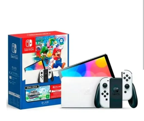 Nintendo Switch Oled + 1 Jogo físico (Zelda Breath of the Wild)