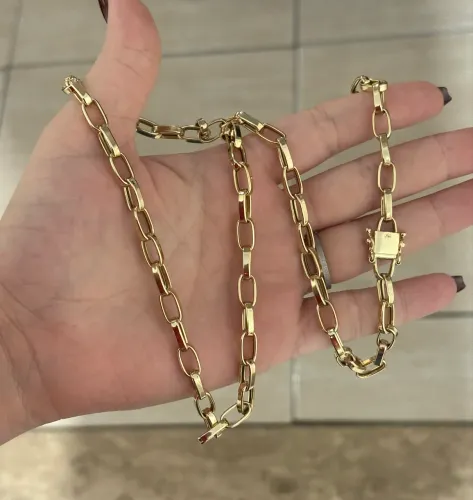 Corrente idêntica ao ouro 18k
