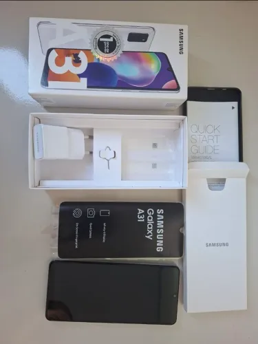 ? Samsung Galaxy A31 128GB + Fone Bluetooth Xiaomi - Completo na Caixa - Excelente Estado