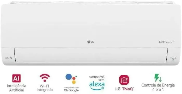 Ar-condicionado LG Split Dual Inverter Compact +AI 9.000 BTU's Frio S3-Q09A Branco 220V