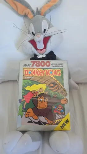 Cartucho jogo atari 7800 original donkey kong colecionador nib lacrado!!!