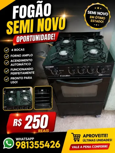Fogao funcionando bicas e forno so nao e automático