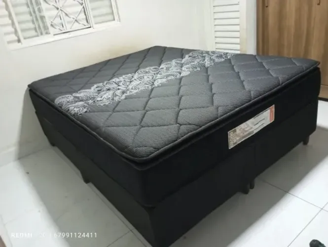Cama Box Queen Size Colchão D33 com Pilow Top - Entrega Grátis 