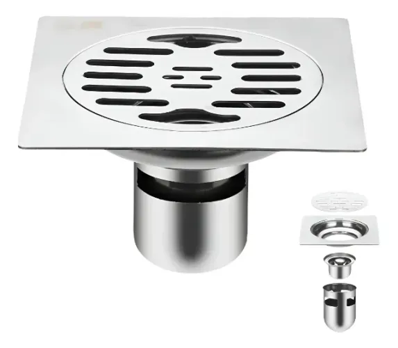 Ralo Quadrado 15x15 Inox Inteligente Anti Odor Anti Inseto