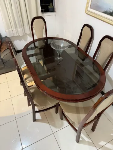 Mesa de 6 lugares madeira rústica