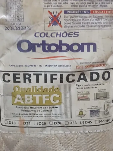 Colchão D23 + D45 Ortobom Solteiro