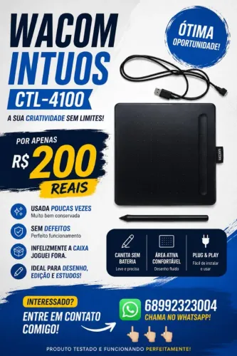 Mesa digitalizadora Wacom Intuos CTL-4100