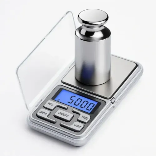 Mini Balança Digital Precisão Portátil De 0,1g Até 500g Lcd Inox Joias Ouro Cozinha Temper