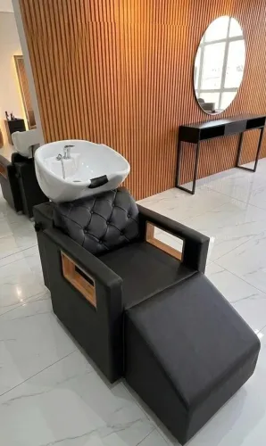LAVATORIO CAPTONE PORCELANA RECLINÁVEL PARA SALÃO DE BELEZA