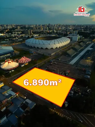 Lote lado da Arena da Amazônia 6.890m², Limpo e terraplanado em Flores - Manaus - AM