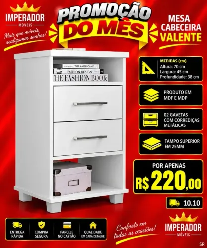 Mesa cabeceira (Pague na entrega)