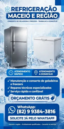 Concerto frezzer geladeira a domicílio