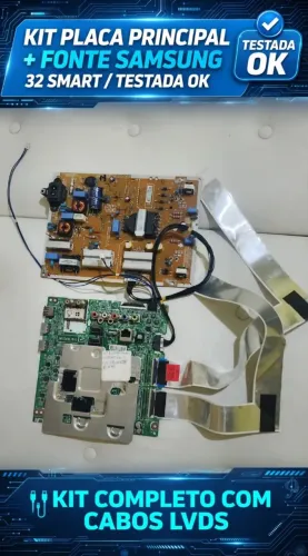 Kit placa principal+fonte Samsung 32 SMART LVDS original testada ok