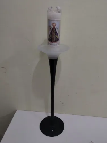 Castiçal de vidro 44,5 cm 