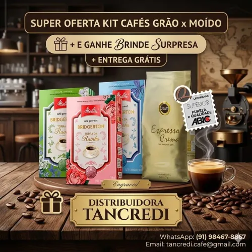 Oferta kit Cafés Grão ou Muido 