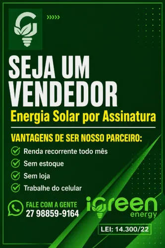 Vendedor - Energia Solar - Altos Ganhos