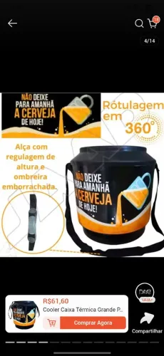 Cooler termico 30 latas - novo