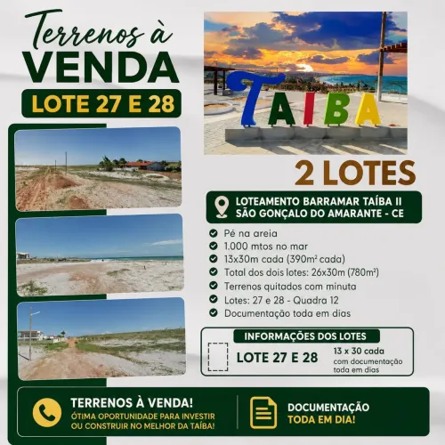 ? Oportunidade Única na Taíba! Lotes no Condomínio Barra Mar Taíba 2