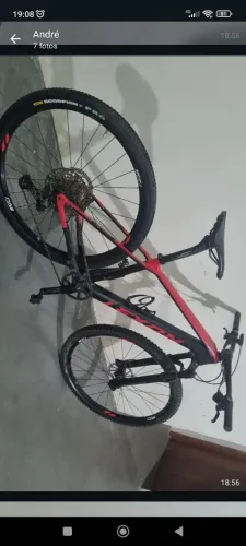 Quandro em carbono lexon bust 17 aro 29 Sup rock Shox reba 100 mm com trava no guidão 