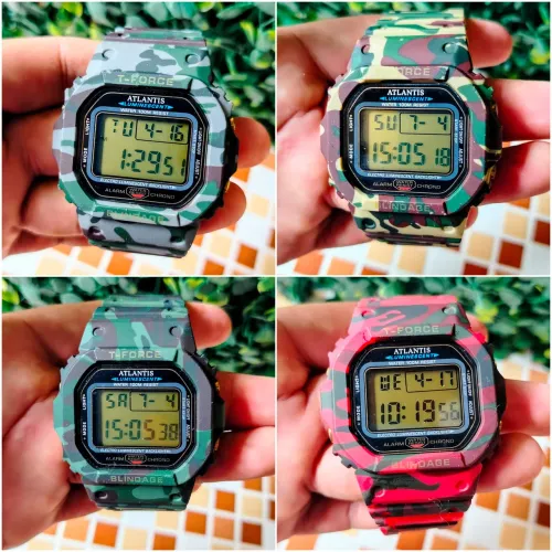 Relógio Masculino Camuflado original atlântis 