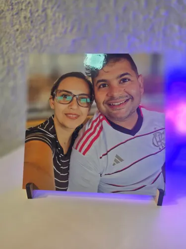 Placa decorativa com suporte
