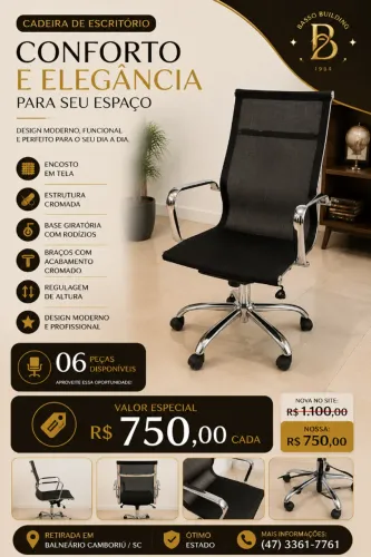 CADEIRAS DE ESCRITÓRIO - ÓTIMO ESTADO