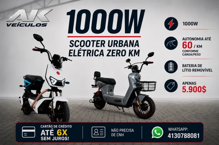 Scooter Moto Elétrica 0km